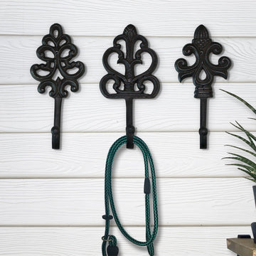 Set of 3 Decorative Wall Hooks, 8"