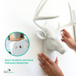 Faux deer, faux deer head, fake deer head, animal head wall mount, farmhouse decor