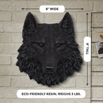 Faux wolf, faux wolf head, mini wolf head, fake wolf head, animal head wall mount, farmhouse decor