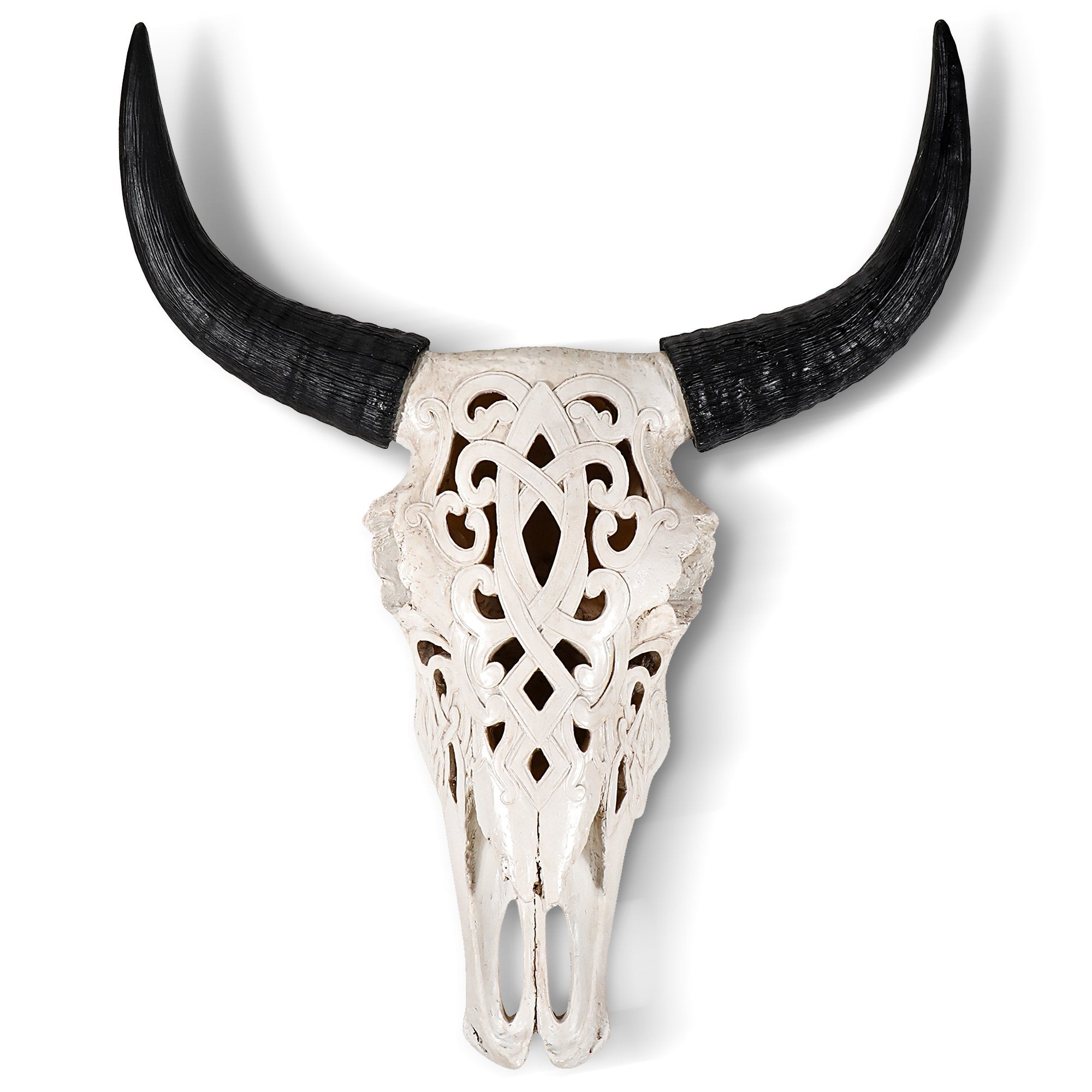 19 inch Carved Steer Skull