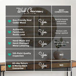 Wood Farmhouse Clock 30 inches infographic