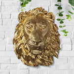 Faux lion, faux lion, fake large lion head, animal head wall mount, farmhouse decor