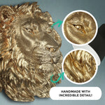 Faux lion, faux lion, fake large lion head, animal head wall mount, farmhouse decor