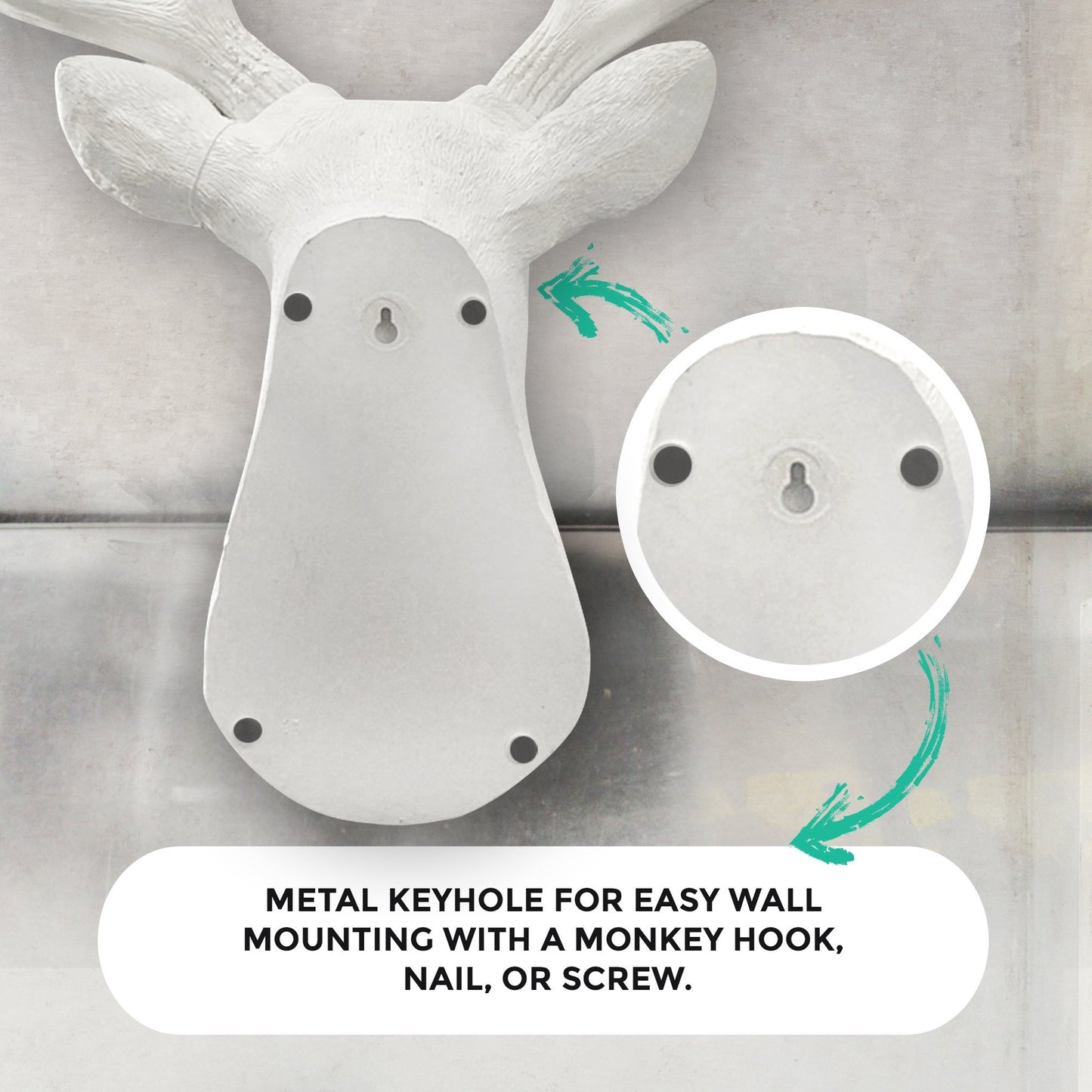 Faux deer head, faux deer, fake deer head, animal head wall mount, farmhouse decor