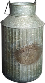 Farmhouse Style Flowers and Plants Can with Handle, 12.5"