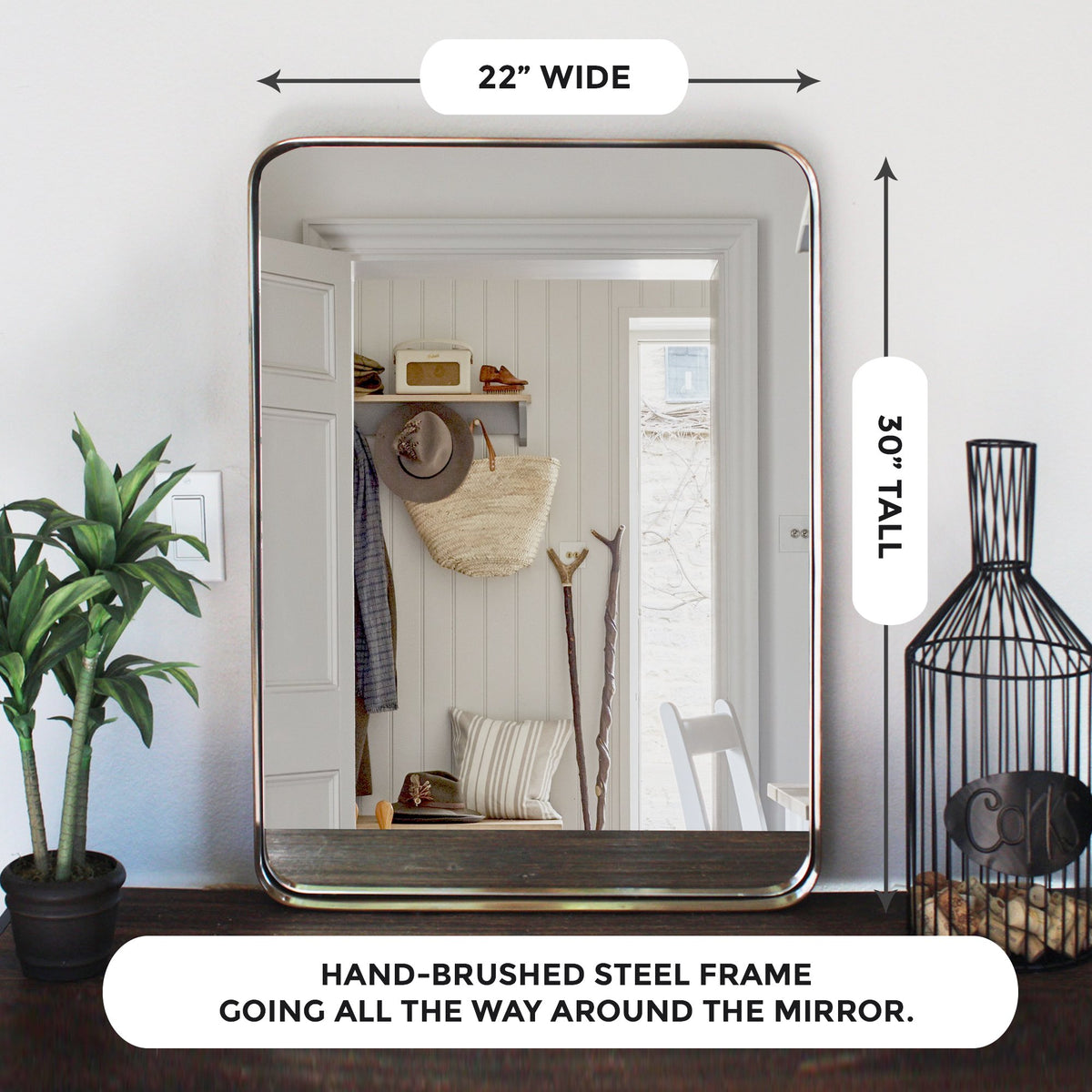 Gold Bathroom Mirror, 22" x 30” – Wall Charmers