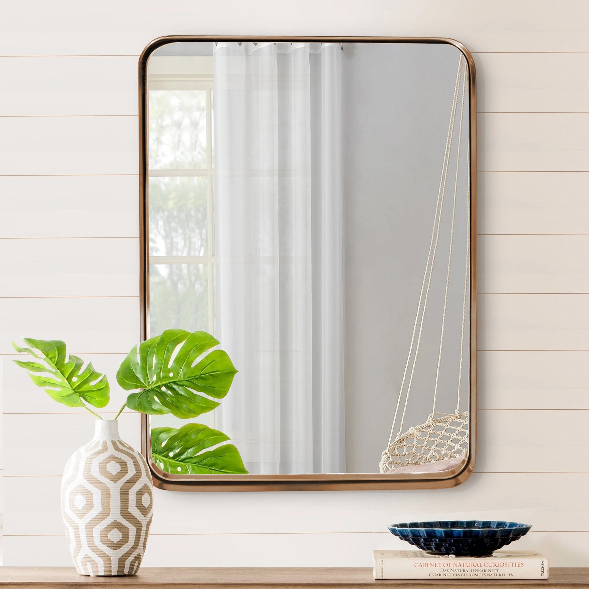 Gold Bathroom Mirror, 22x30”