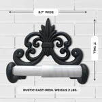 Fleur De Lis Toilet Paper Roll Holder, 8.7"