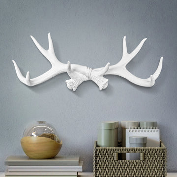 White Antler Wall Rack, 18"