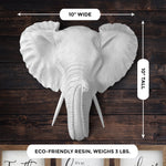 elephant, faux elephant, fake elephant, animal head wall mount, farmhouse decor