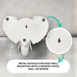 elephant, faux elephant, fake elephant, animal head wall mount, farmhouse decor