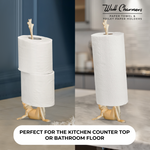 Gold Frog Paper Towel Holder, 14"