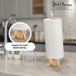 Gold Frog Paper Towel Holder, 14"