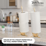 Gold Frog Paper Towel Holder, 14"
