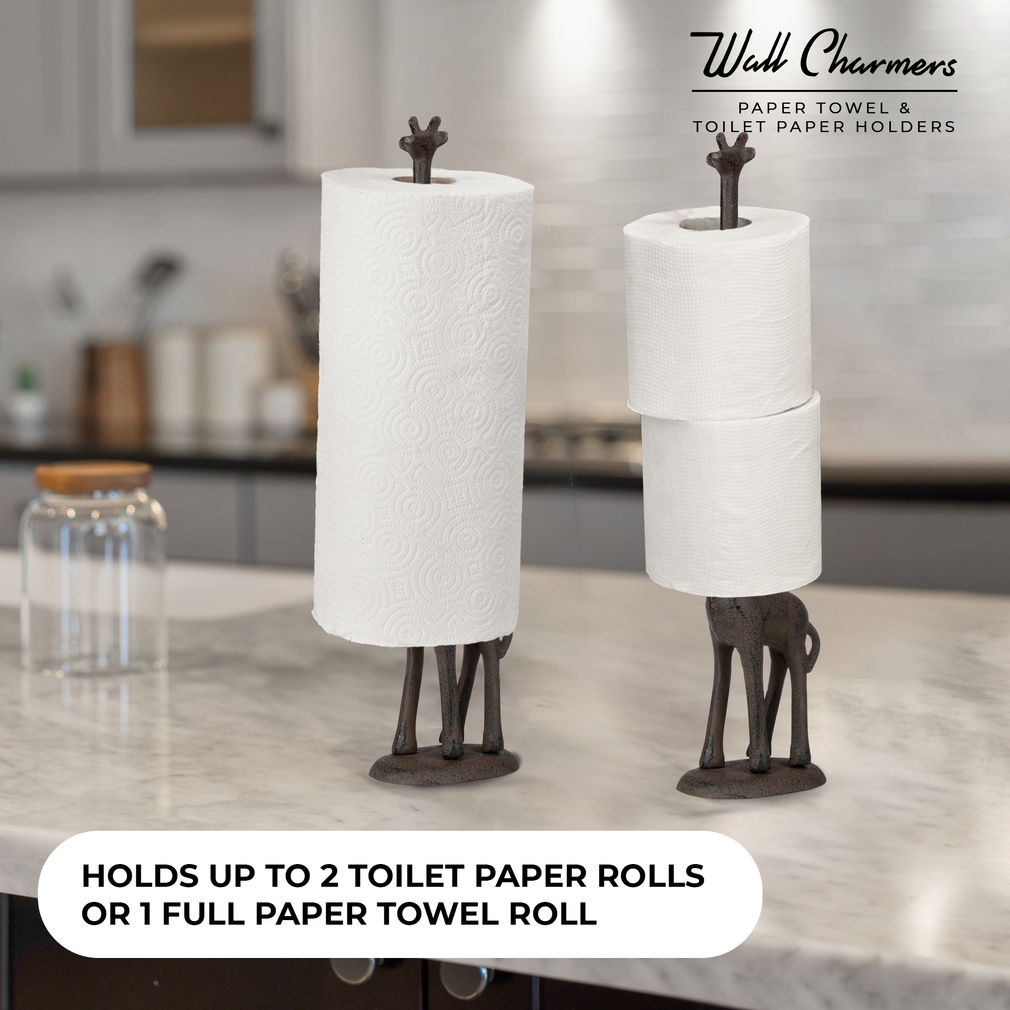 Giraffe Rustic Paper Towel Holder, 17.5"
