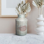 Farmhouse Style Flowers and Plants Can with Handle, 12.5"