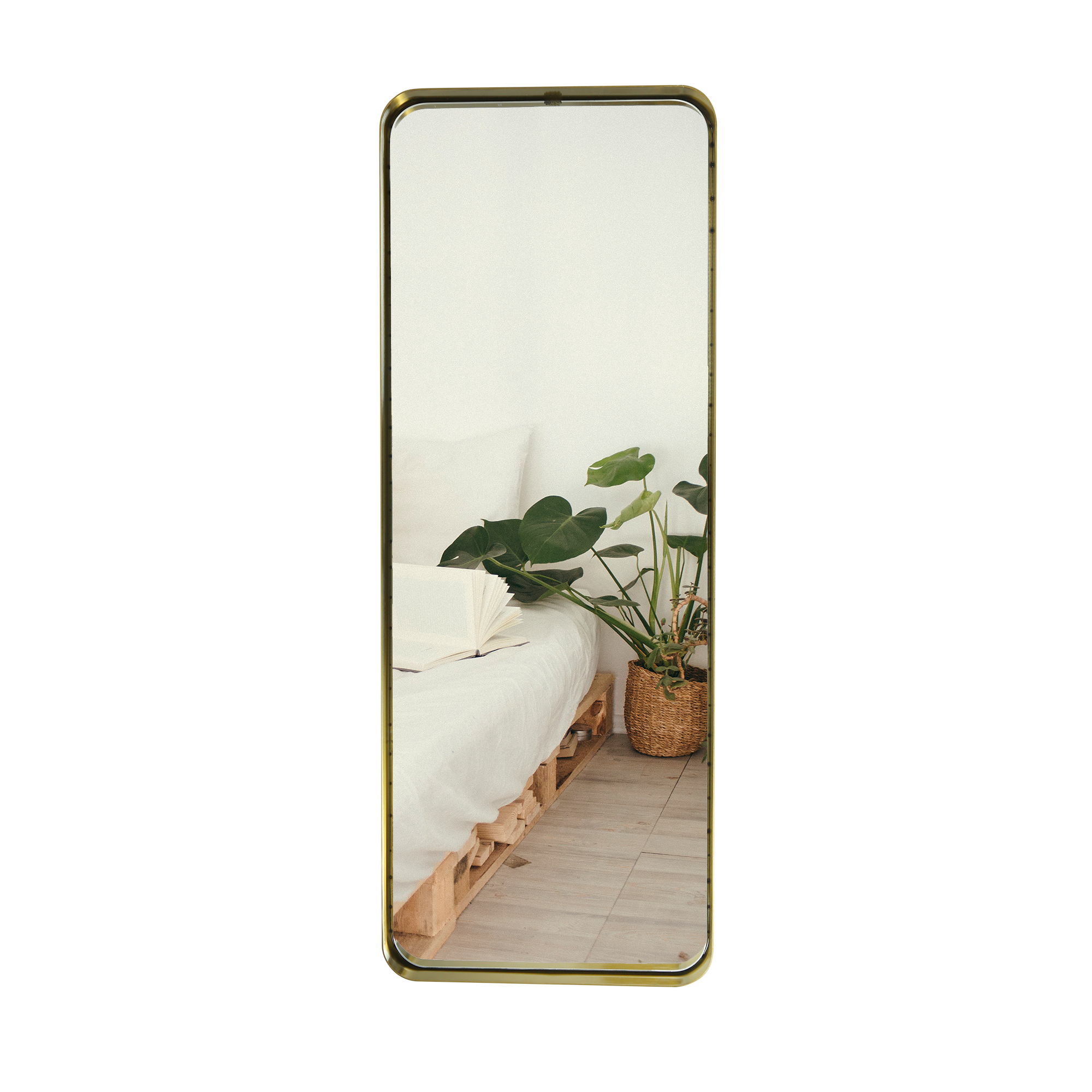 Gold Rectangle Mirror, 18"x 48”