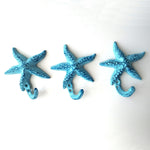 Set of 3 Starfish Wall Hooks, 4.5"