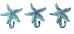 Set of 3 Starfish Wall Hooks, 4.5"