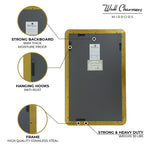 Gold Bathroom Hanging Mirror, 24"x36”