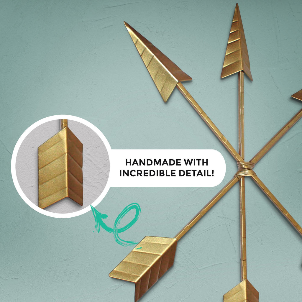 Gold Metal Arrow Wall Décor FREE 2 Day Shipping + HassleFree Returns