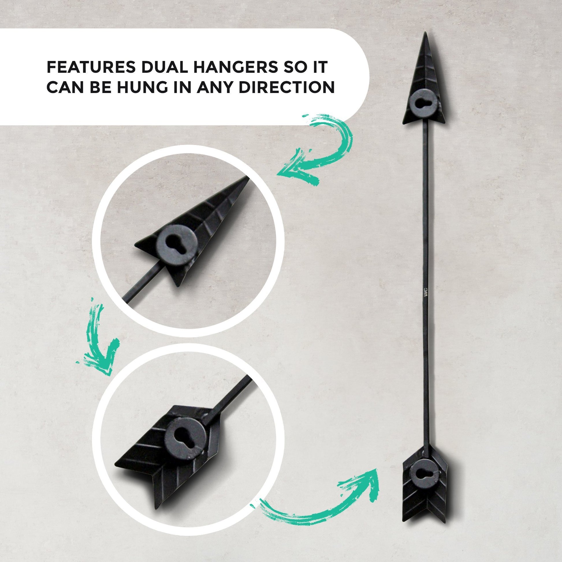 18 inch Bronze Single Arrow back view