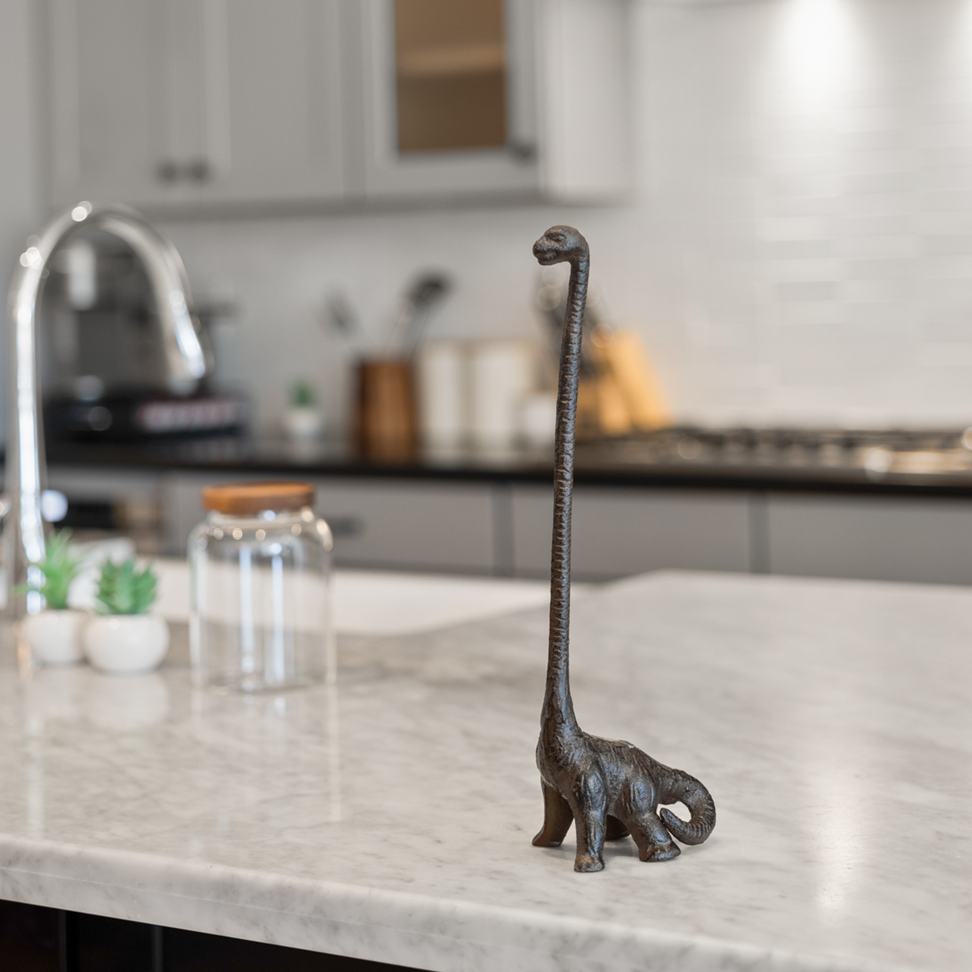 Bronze Dinosaur Paper Towel Holder, 14"