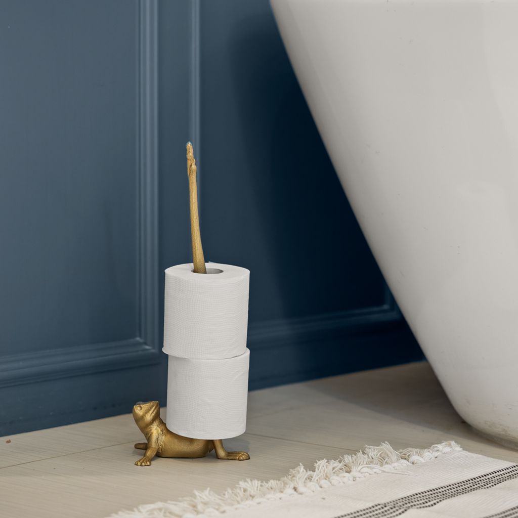 Gold Frog Paper Towel Holder, 14" Wall Charmers