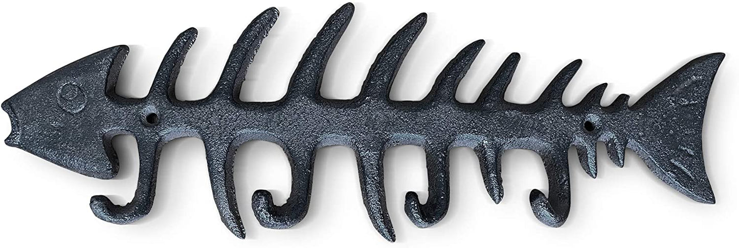 Fish Bones Wall Hooks, 13"
