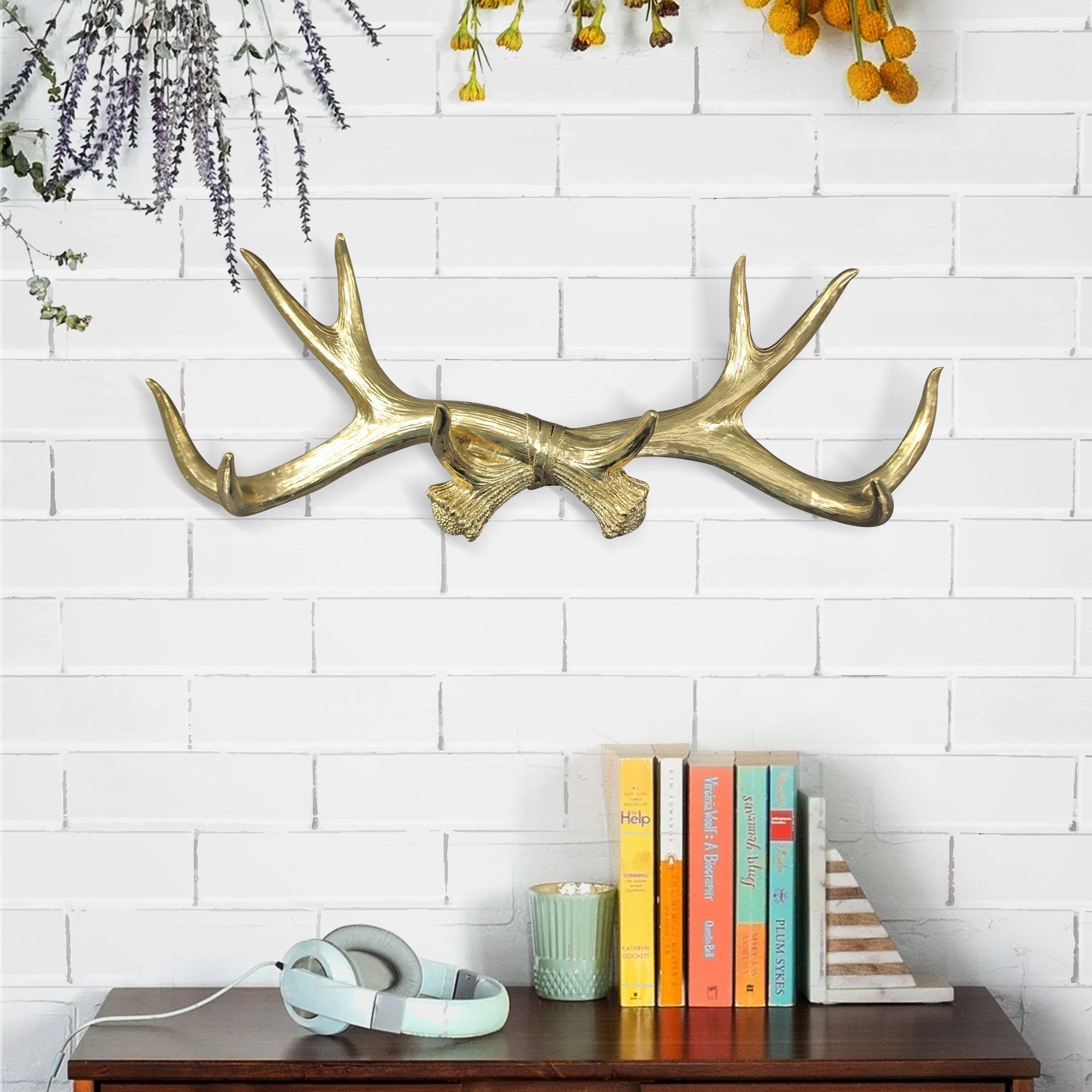Faux antlers, deer antlers, faux deer antlers, antlers wall rack, antlers wall hooks, fake antler wall rack, antlers wall mount, farmhouse decor