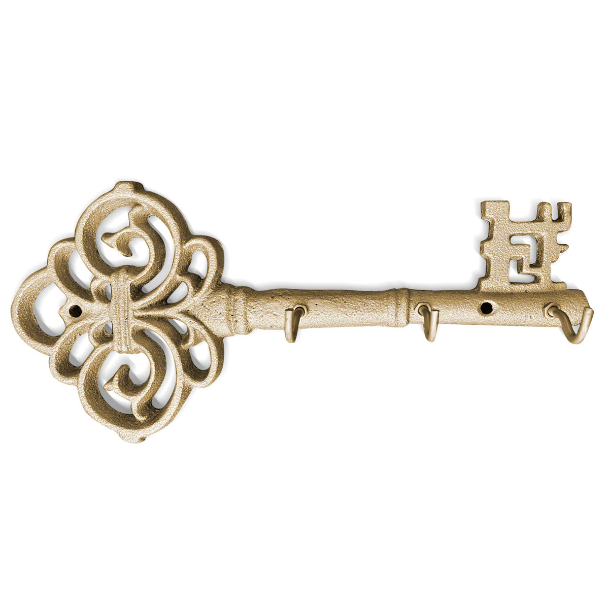Gold Skeleton Key Wall Hooks, 10”