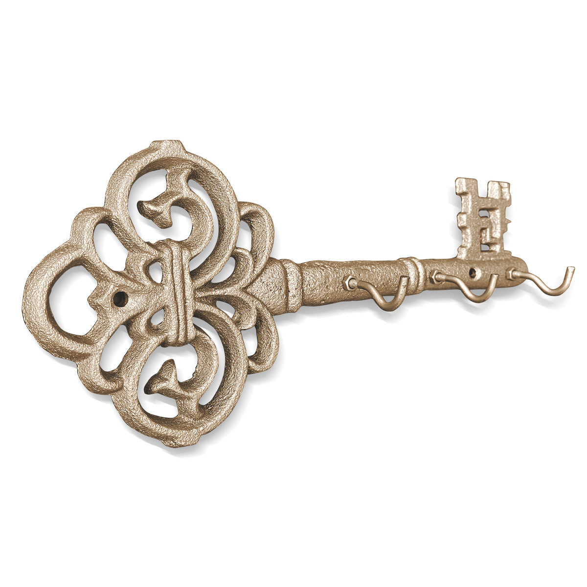 Gold Skeleton Key Wall Hooks, 10”