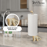 Gold Dinosaur Paper Towel Holder, 14"