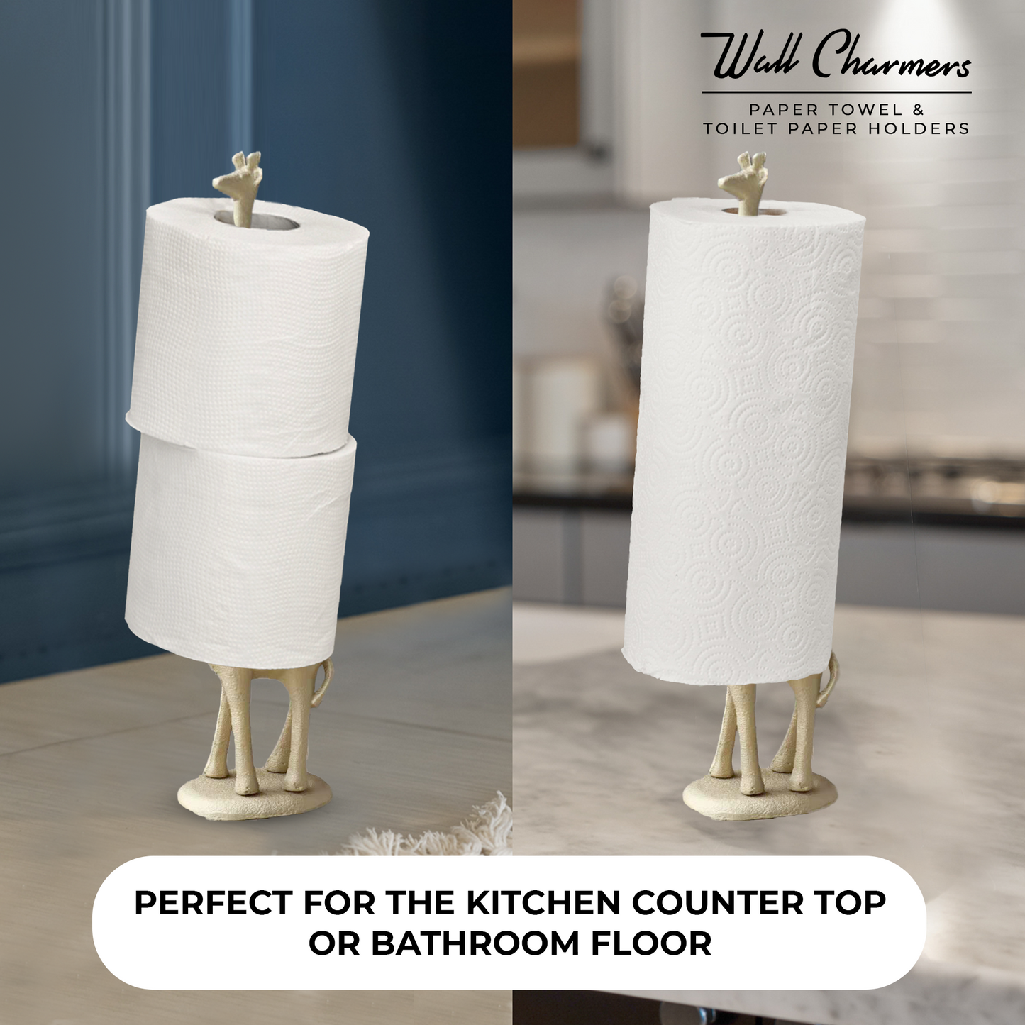 Giraffe Gold Paper Towel Holder, 17"