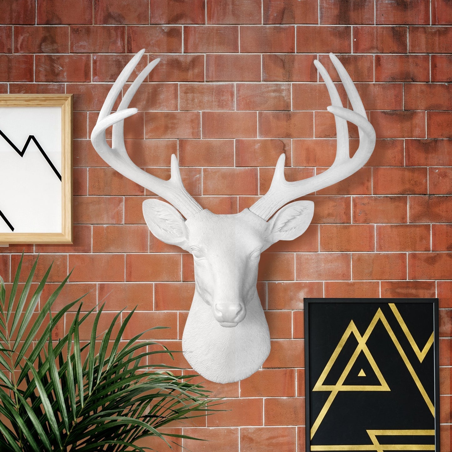 Faux deer head, faux deer, fake deer head, animal head wall mount, farmhouse decor