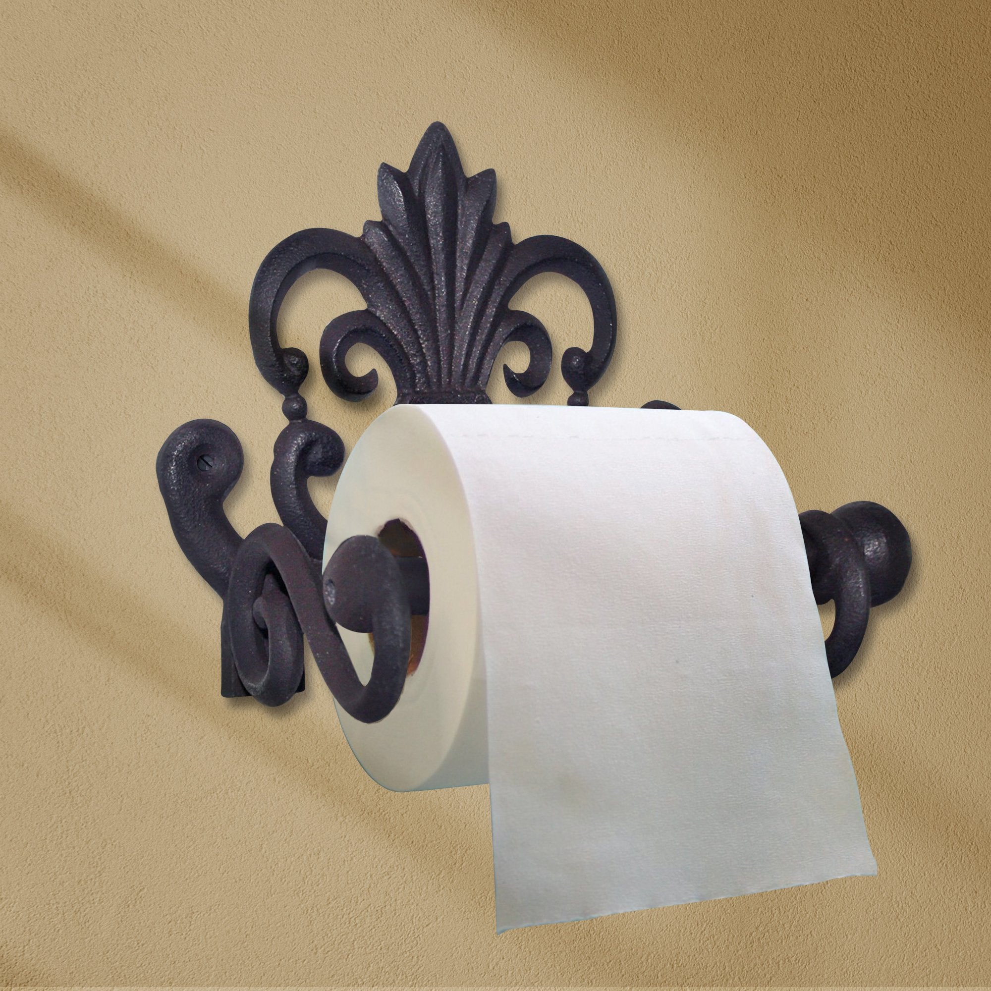 Fleur De Lis Toilet Paper Roll Holder 8.7 inches