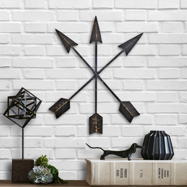 Bronze Metal Arrow Wall Décor | FREE 2 Day Shipping + Hassle-Free