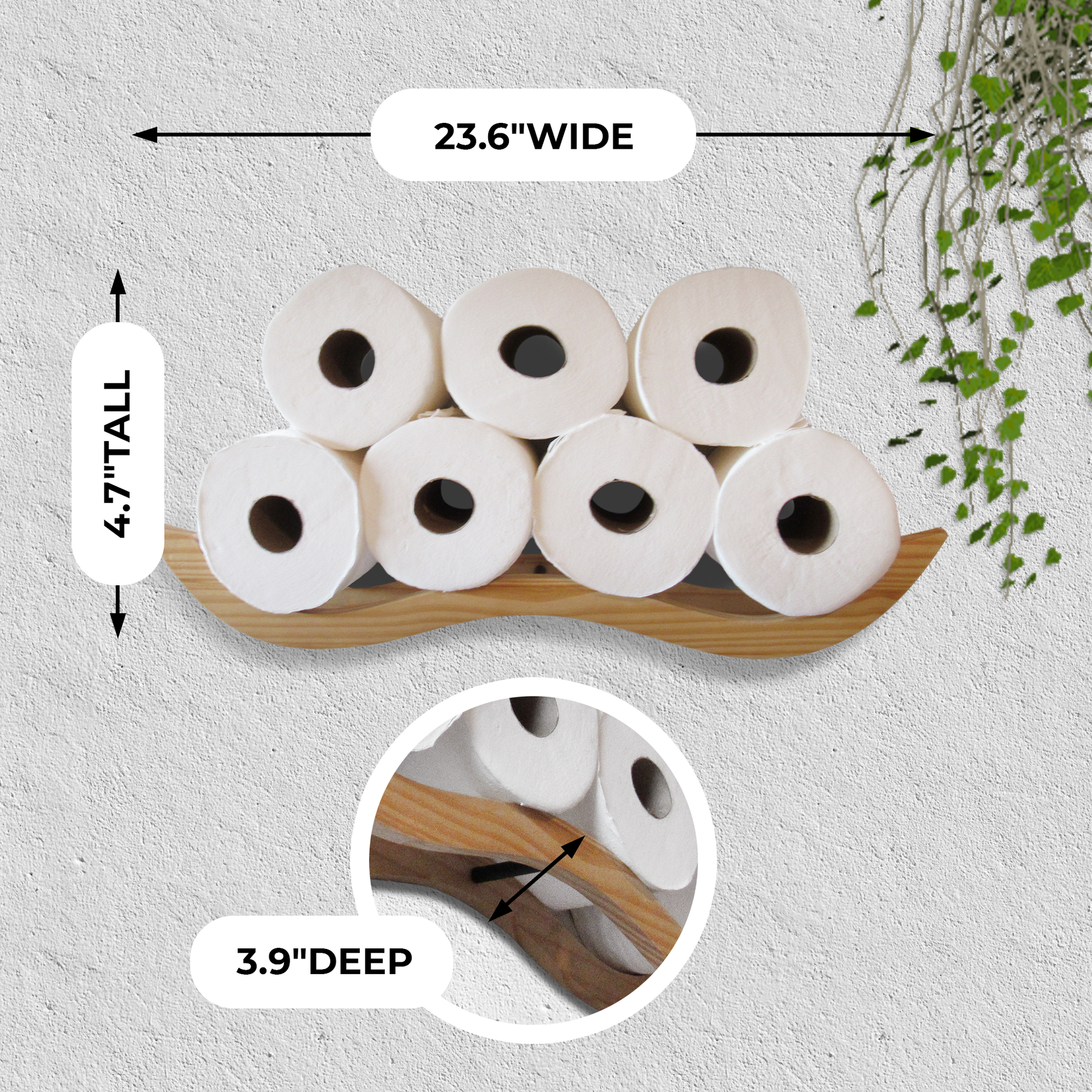 Cloud Toilet Paper Organizer, 23.6"