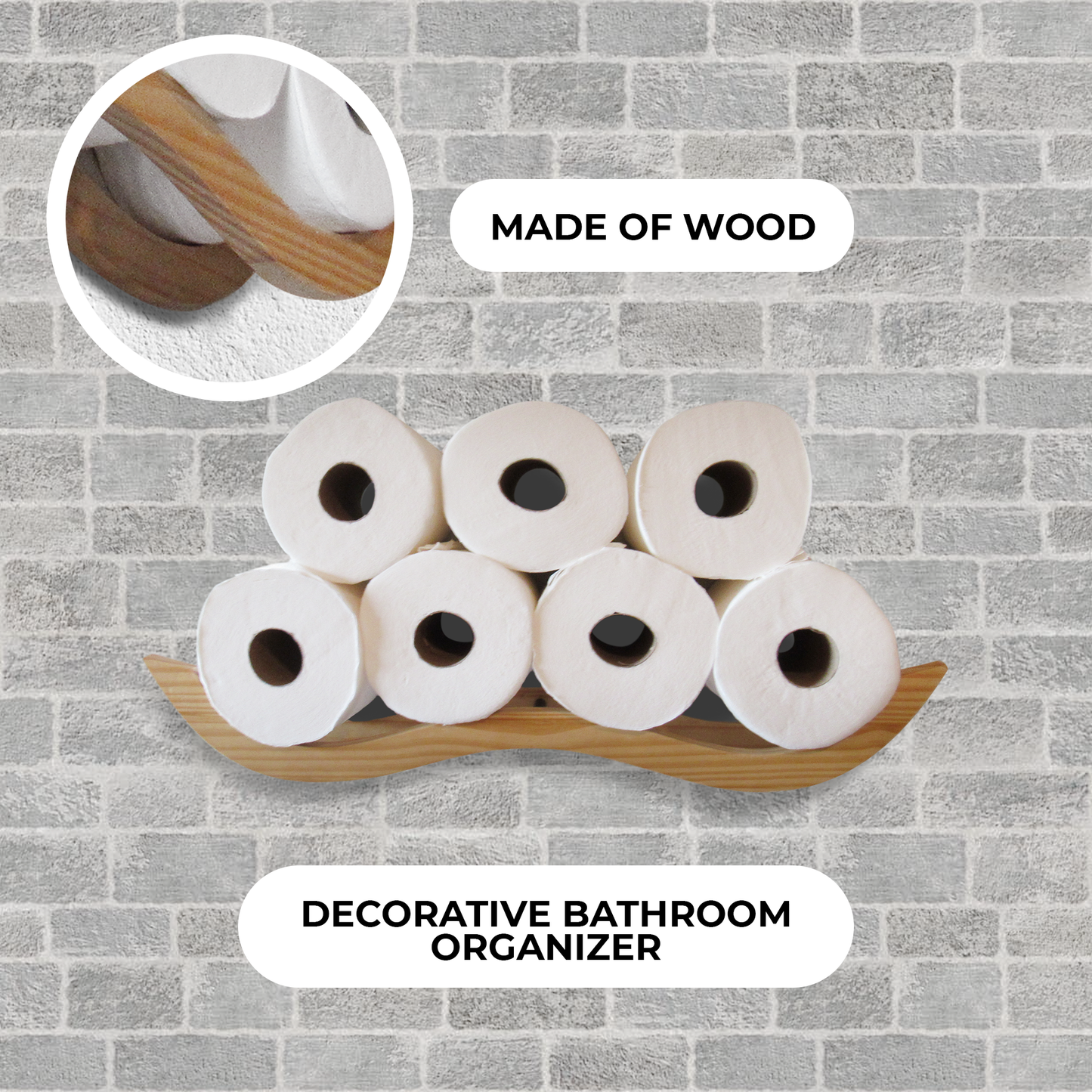 Cloud Toilet Paper Organizer, 23.6"