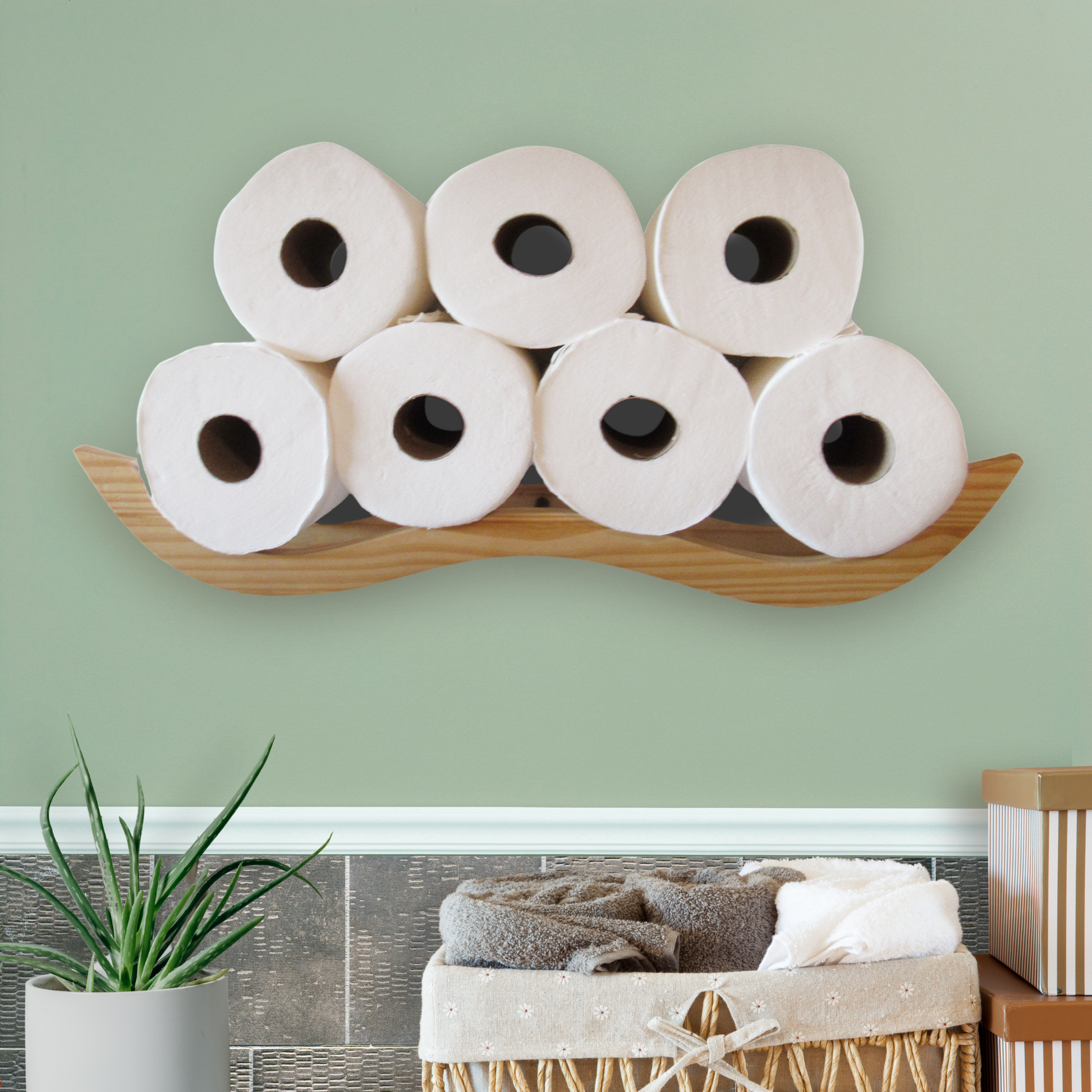 Cloud Toilet Paper Organizer, 23.6"