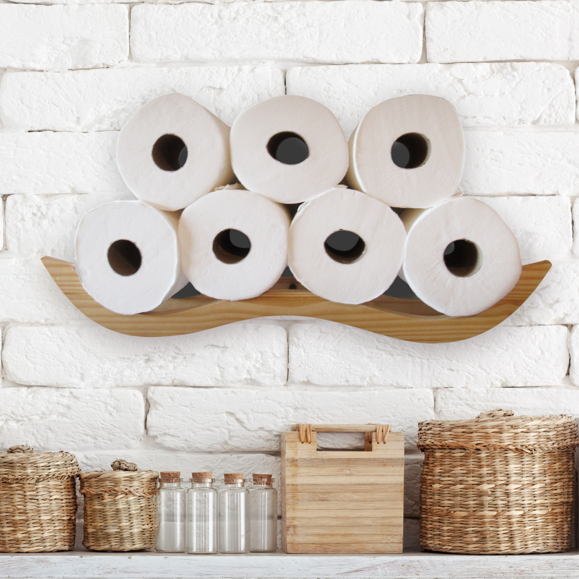 Cloud Toilet Paper Organizer, 23.6"