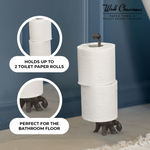 Bronze Dinosaur Paper Towel Holder, 14"