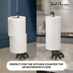 Bronze Dinosaur Paper Towel Holder, 14"