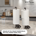 Bronze Dinosaur Paper Towel Holder, 14"