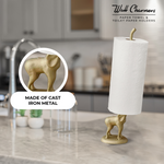 Gold Elephant Paper Towel Holder, 17"