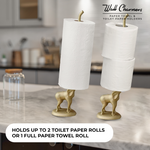 Gold Elephant Paper Towel Holder, 17"