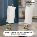 Gold Elephant Paper Towel Holder, 17"