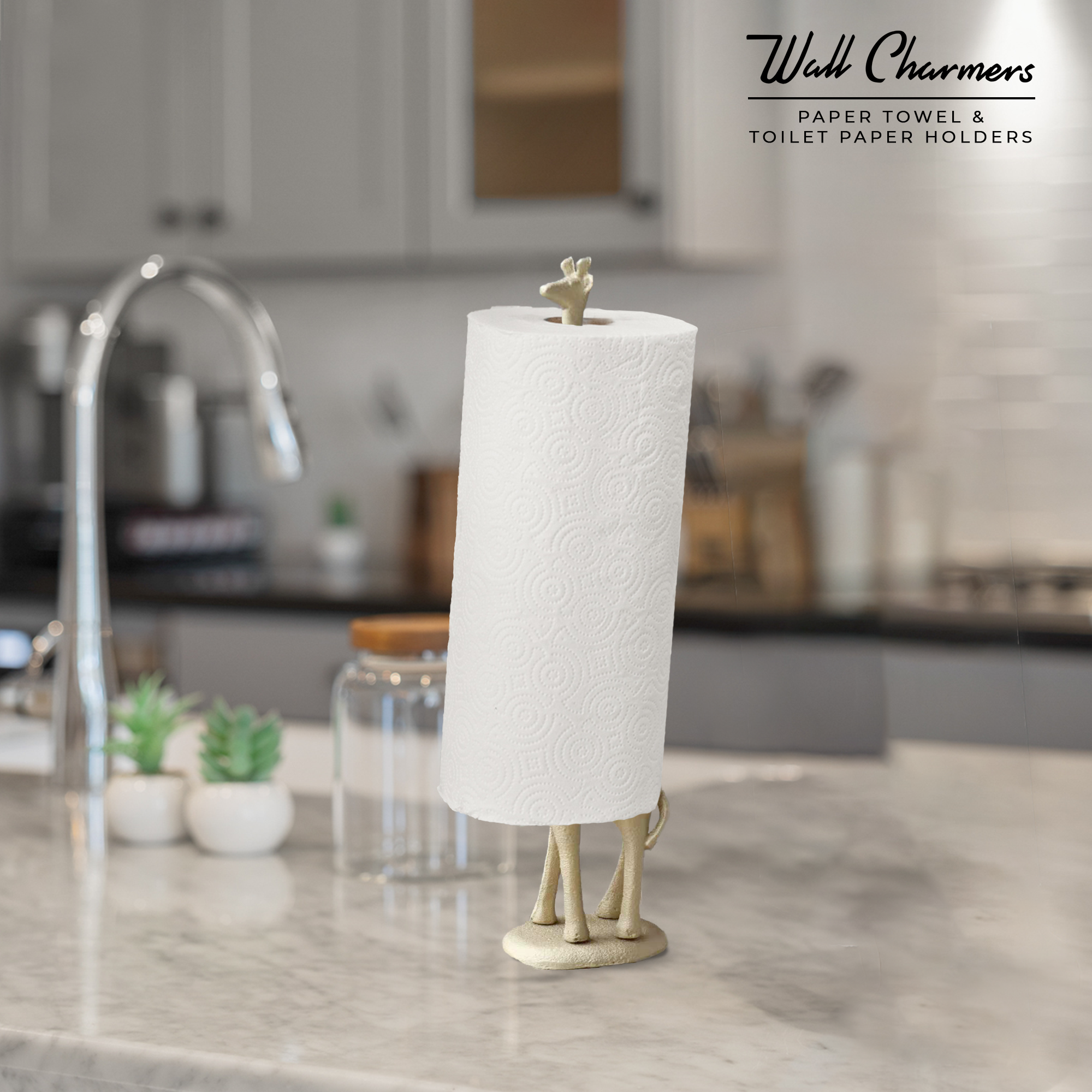 Gold & Silver Paper Towel Holder from The Jasmine Collection Inspire Me!  Home Decor - Get the look for less
