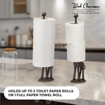 Giraffe Rustic Paper Towel Holder, 17.5"