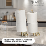 Gold Dinosaur Paper Towel Holder, 14"